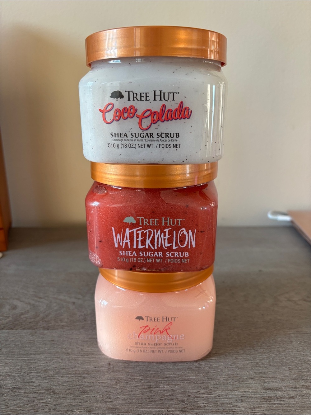 Tree hut sugar scrubs